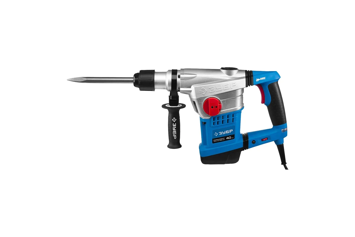 Перфоратор ЗУБР ЗПМ-40-1250 "ПРОФЕССИОНАЛ" SDS-Max, 10Дж, 6,8 кг, 1250Вт, кейс